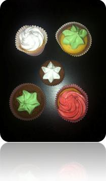 Cupcakes chocolat brownie fraise chocolat blanc noix de pécan